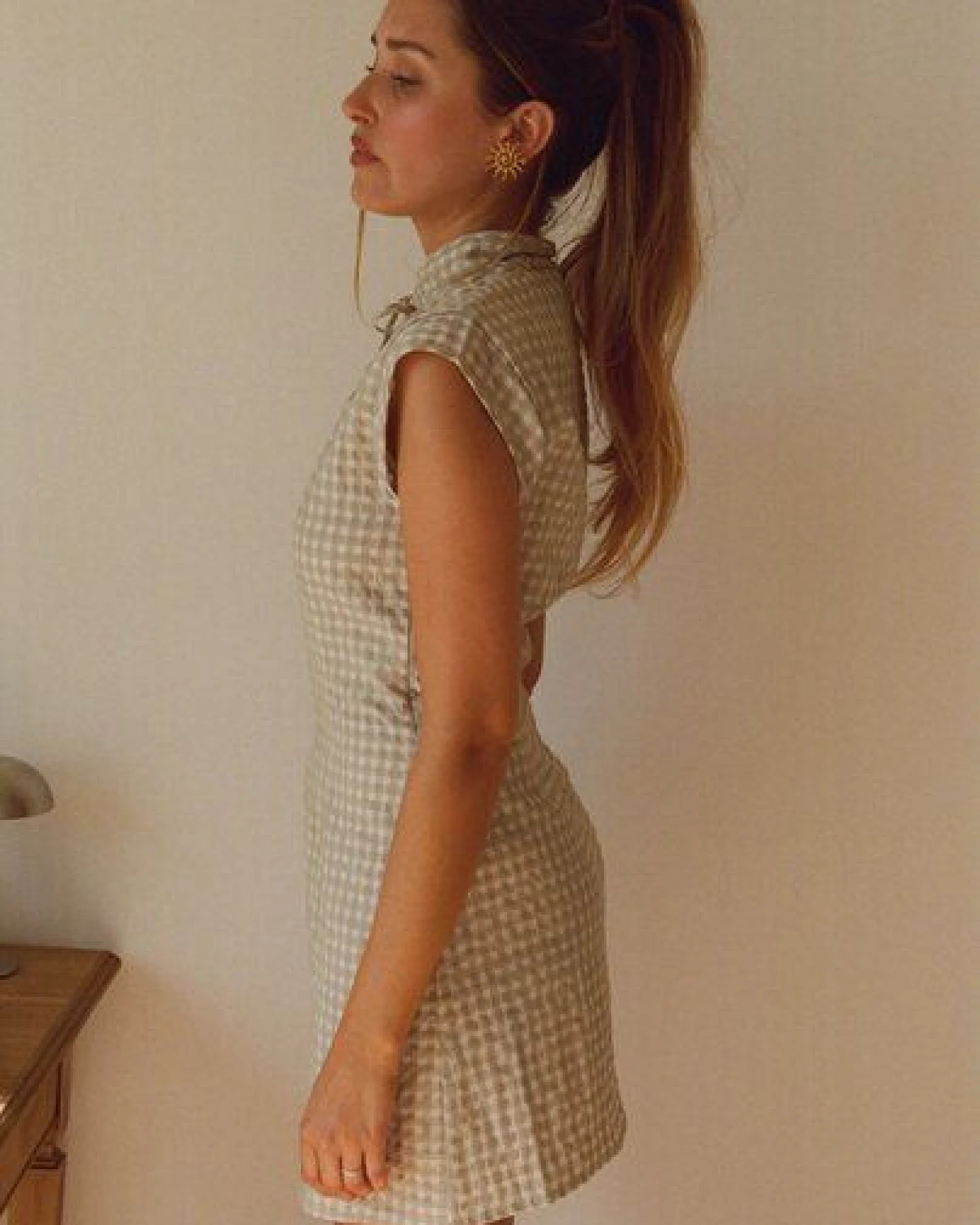 Kleid Marlène Rougier x Nénés – Vichy-Karomuster – Ansicht 2