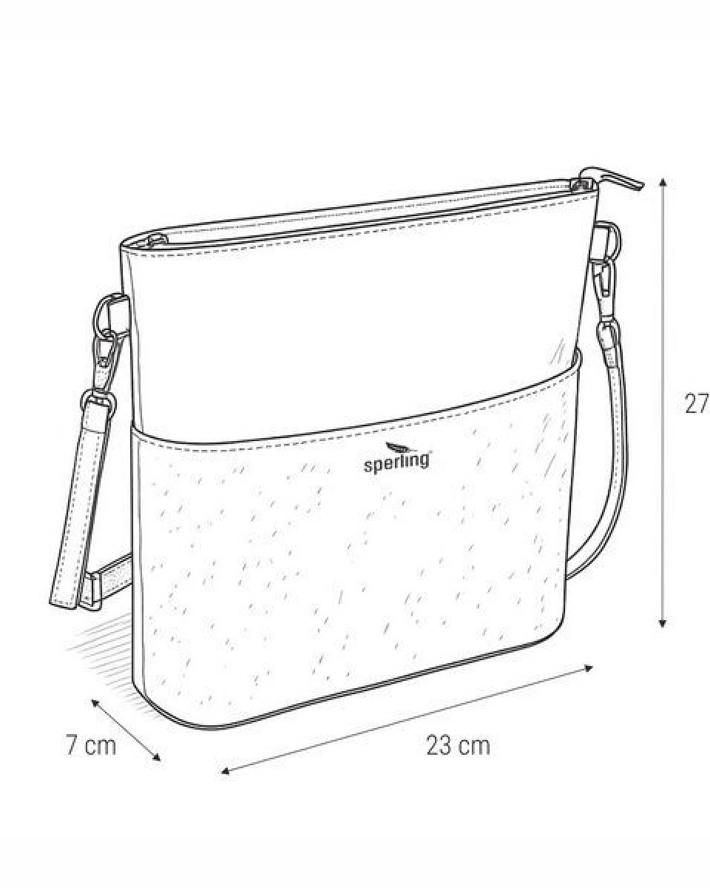 Sperling "Classic" Umhängetasche aus Recycling- & Naturmaterialien – Ansicht 2