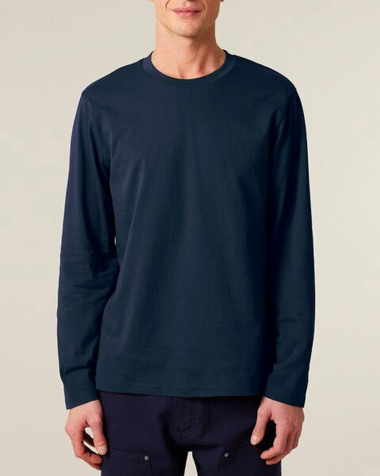 YTWOO 3er Pack Unisex Basic Langarmshirts aus Bio-Baumwolle – Ansicht 3