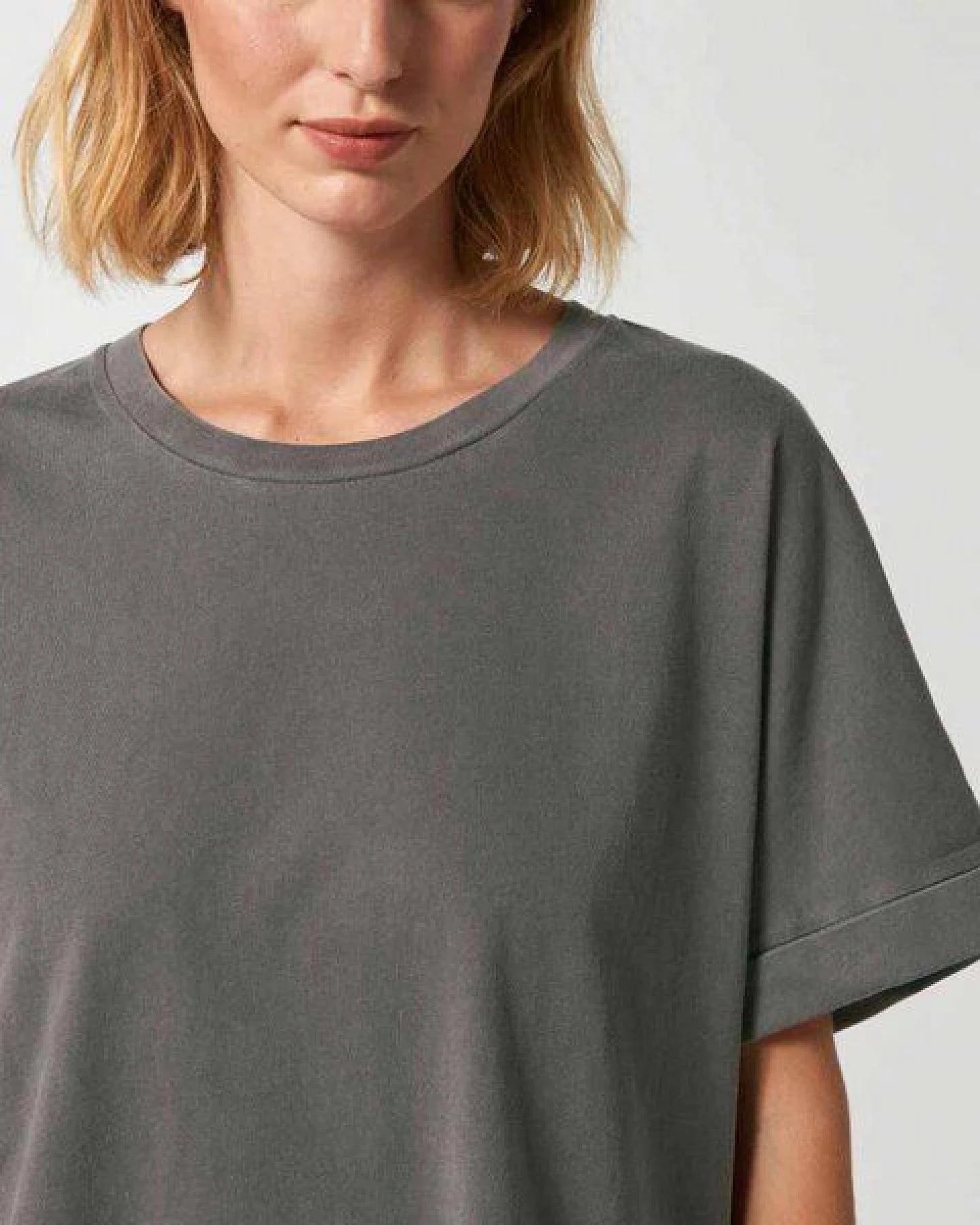 YTWOO Vintage Damen T-Shirt aus Bio Baumwolle, Oversize – Ansicht 2