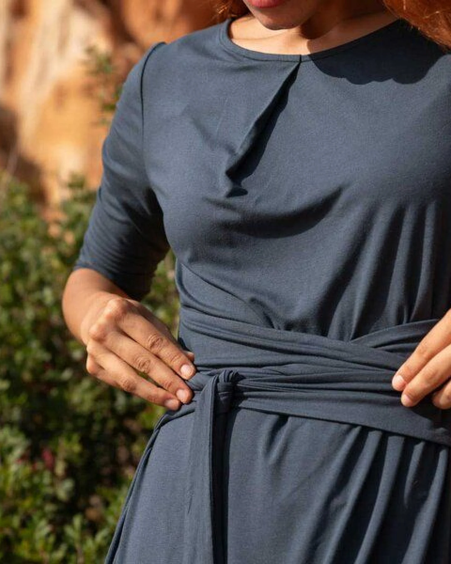 WiDDA berlin Wickelkleid in Rauchblau – Ansicht 2