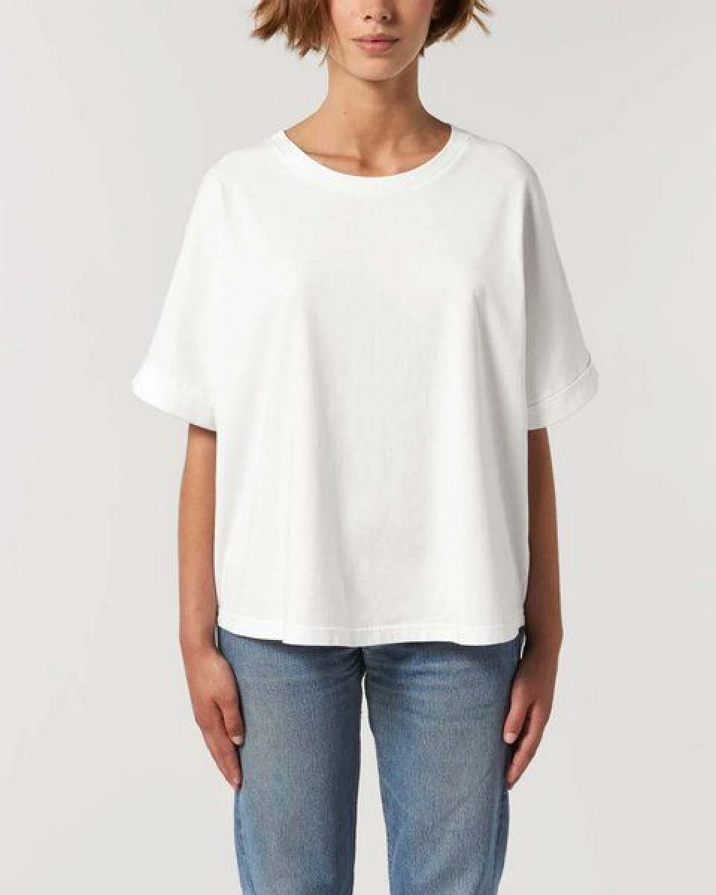 YTWOO Vintage Damen T-Shirt aus Bio Baumwolle, Oversize – Ansicht 2