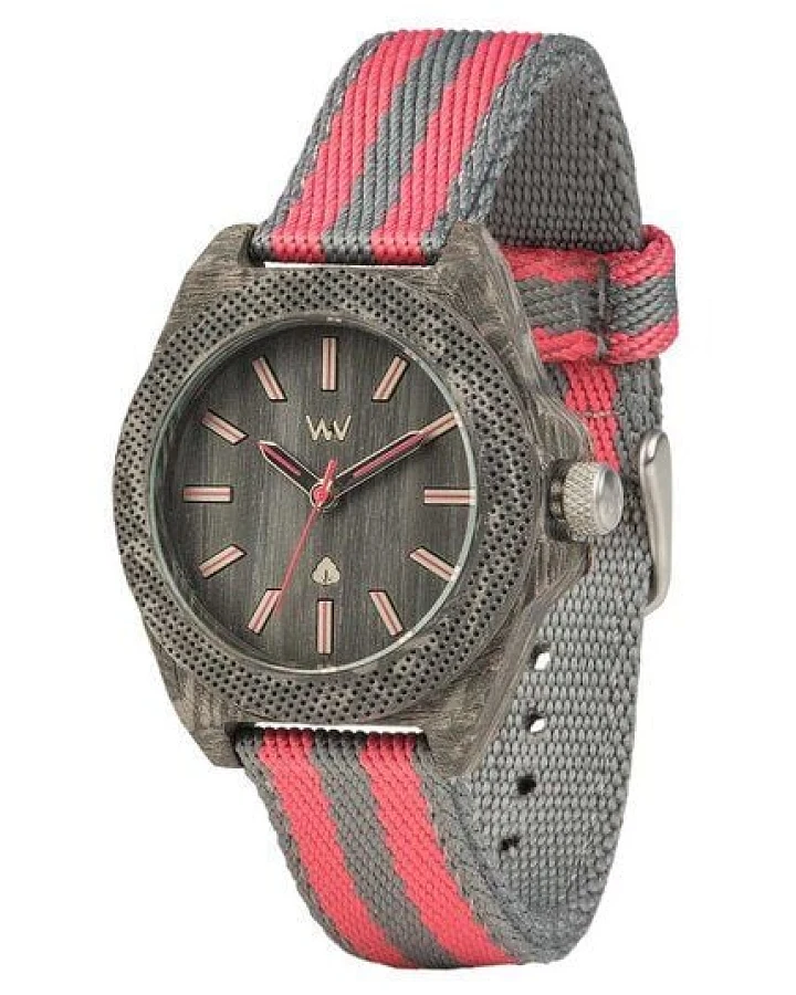 WEWOOD Holz-Armbanduhr PHOENIX 38 TEAK PINK
