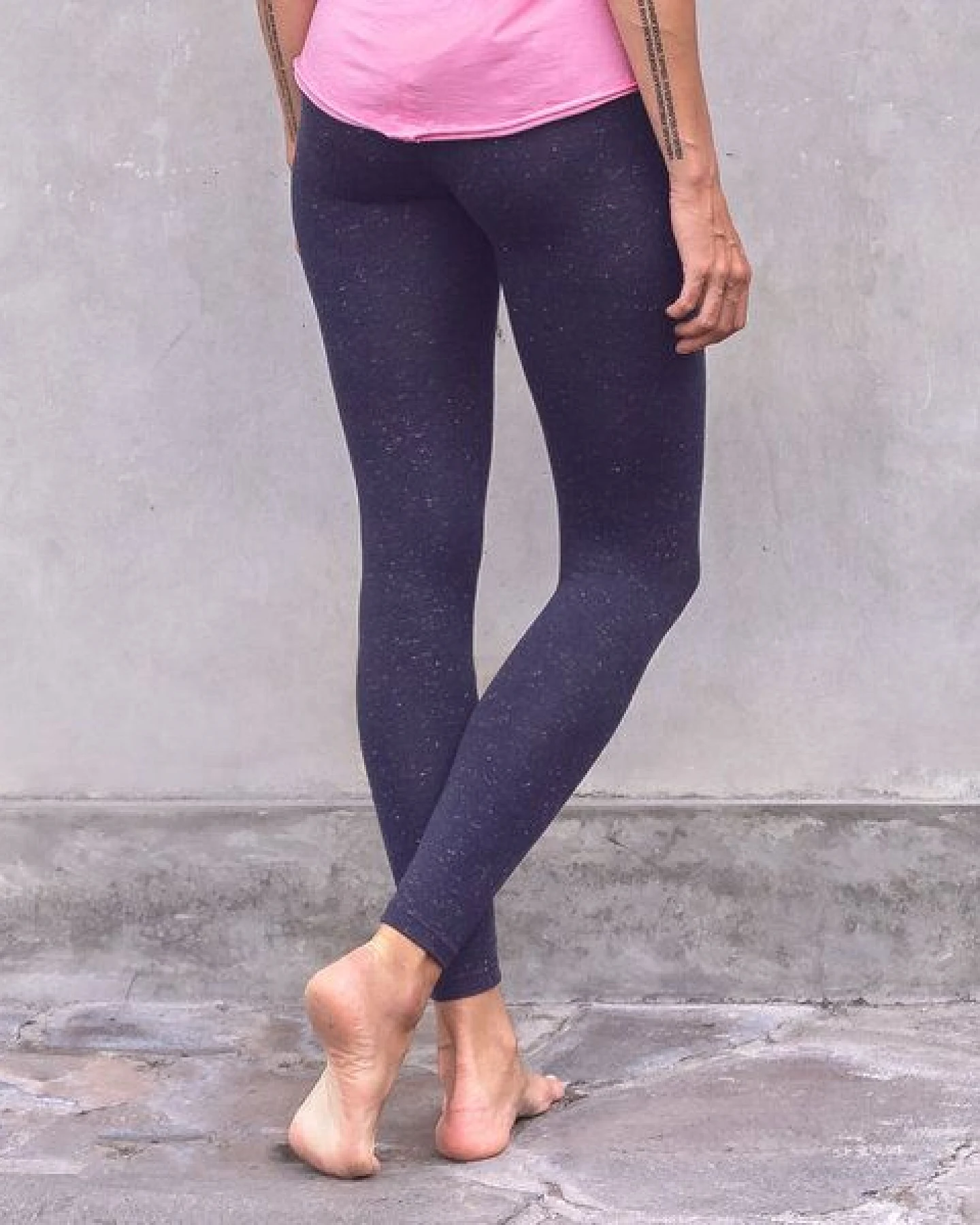 Jaya LONDON LUREX - Damen - High Waist Leggings für Yoga und Freizeit aus Biobaumwolle mit Lurexfäden – Ansicht 2