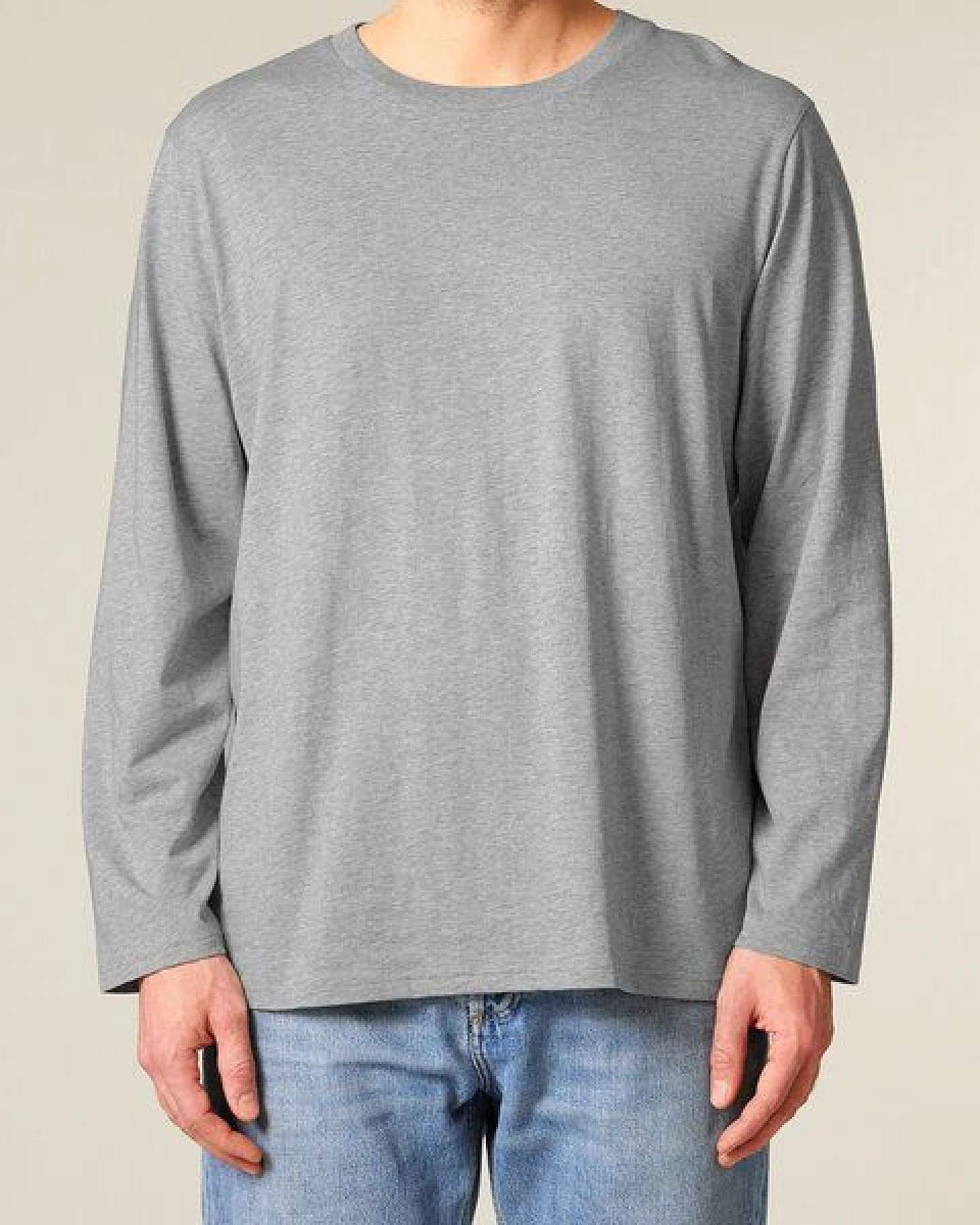 YTWOO 3er Pack Unisex Basic Langarmshirts aus Bio-Baumwolle – Ansicht 3