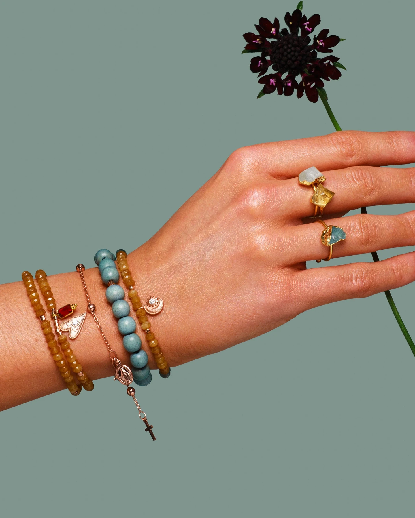 Hoffnungsträger Handmala Set „Pure Harmony”, Roségold – Ansicht 2