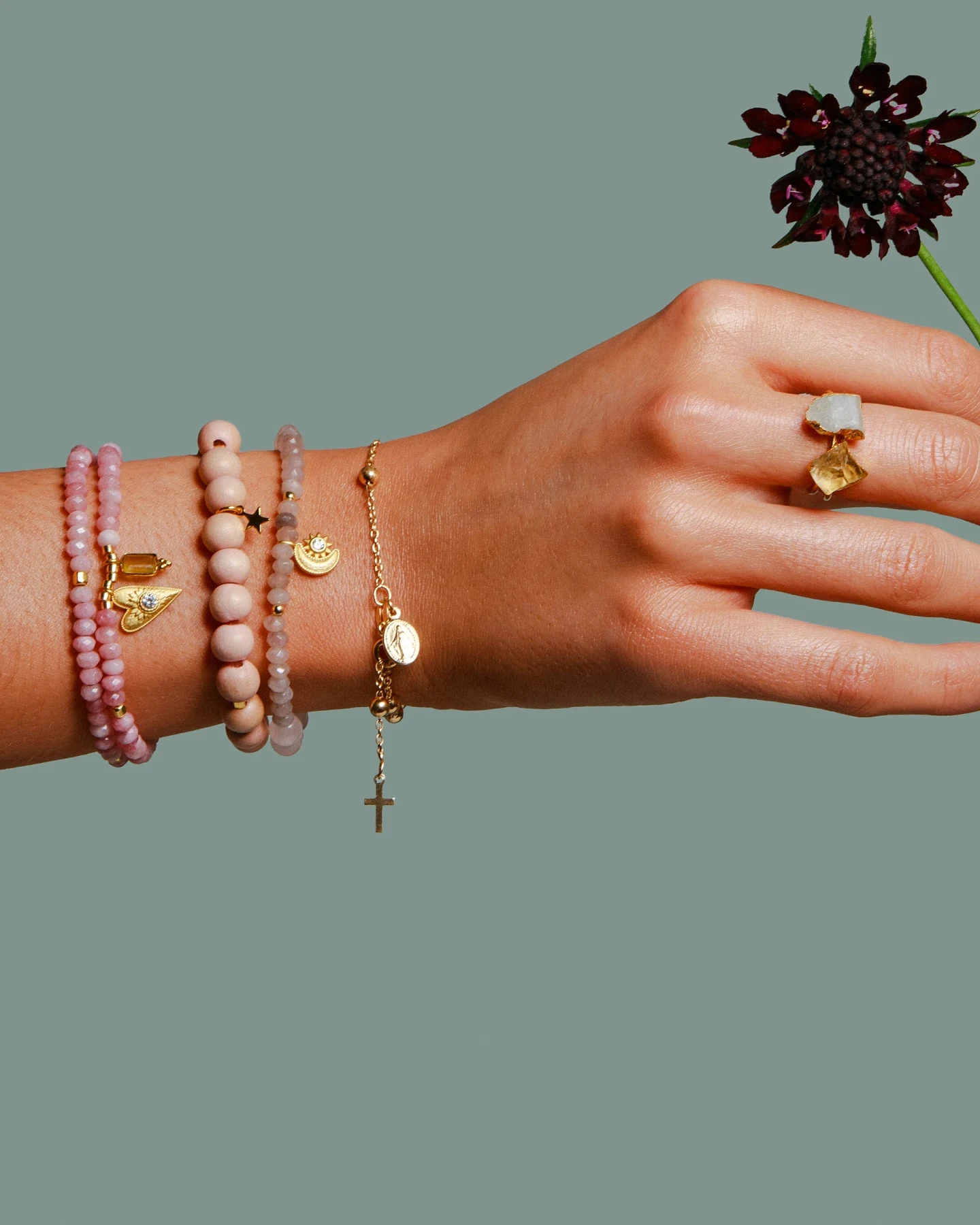 Hoffnungsträger Handmala Set „Pure Harmony”, Gold – Ansicht 3