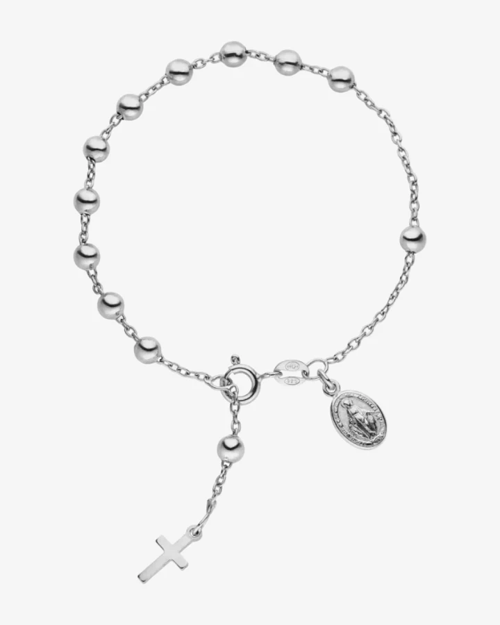 Hoffnungsträger Rosenkranz Armkette „Prayer“, Silber