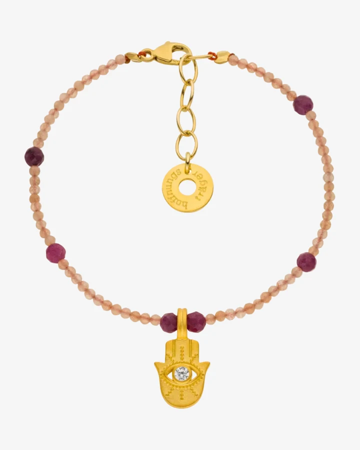 Hoffnungsträger Schutzarmband Hamsa „Sanftmut”, Gold