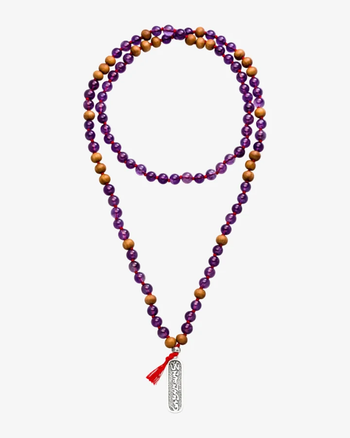 Hoffnungsträger Mala Kette „Achtsamkeit“ Amethyst