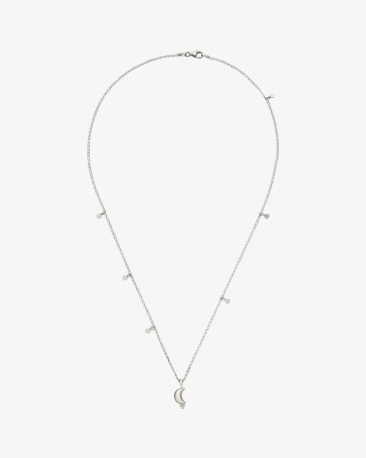 Hoffnungsträger Mond Kette "Magic Moon" Glitzer Silber