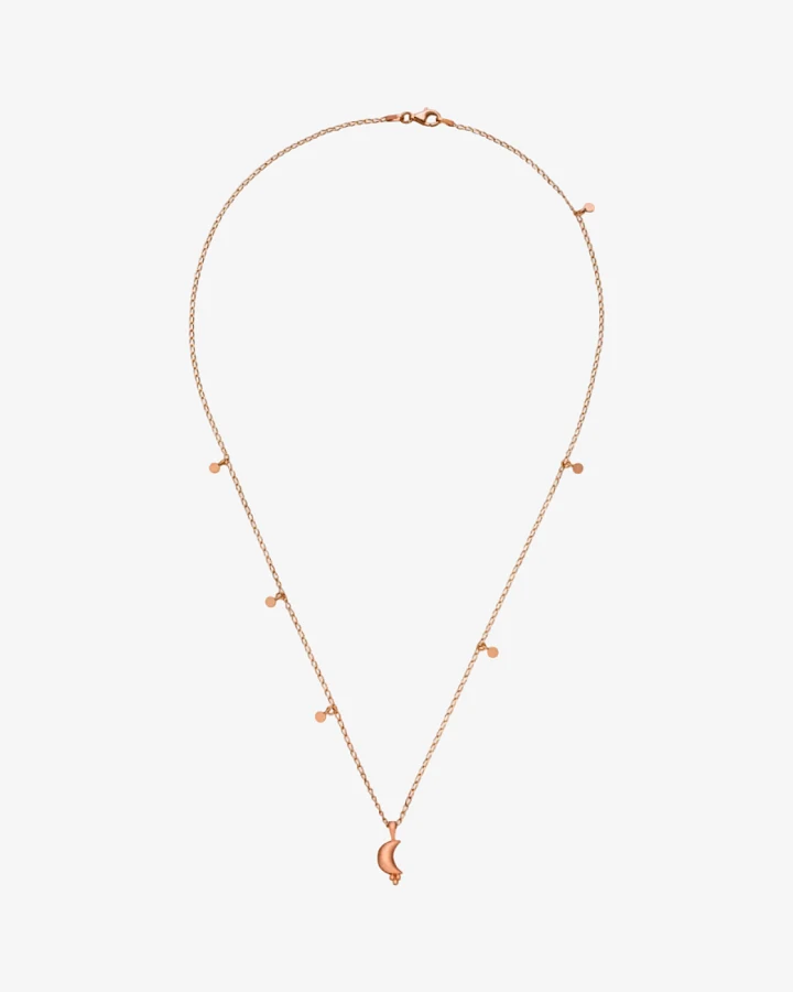 Hoffnungsträger Mond Kette "Magic Moon" Glitzer Roségold