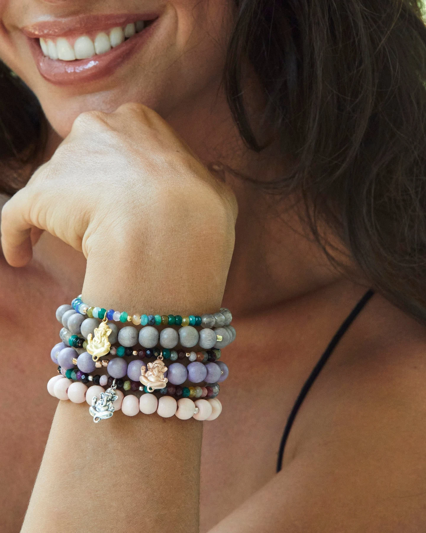 Hoffnungsträger Handmala-Set „Happy Ganesha“ Gold – Ansicht 3