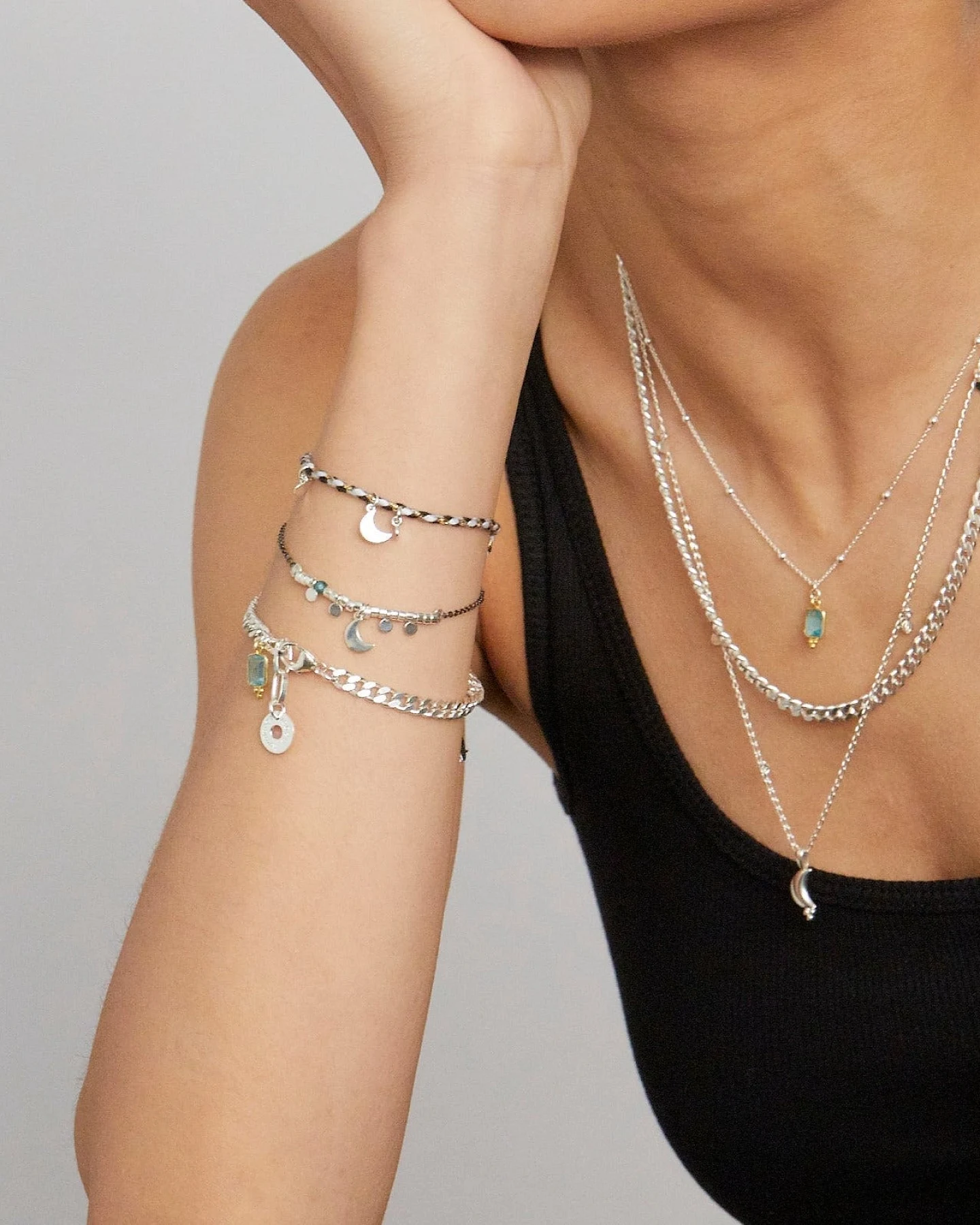 Hoffnungsträger Gliederarmband Chunky Silber – Ansicht 4