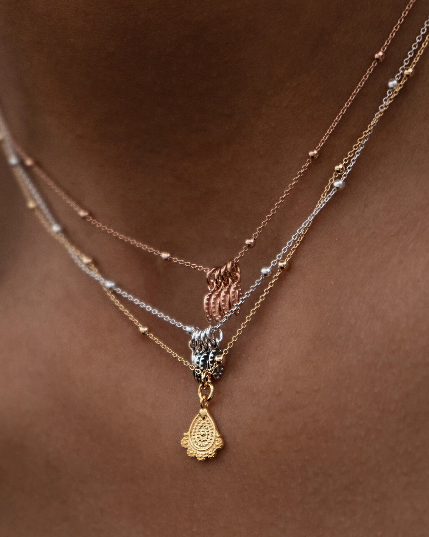 Hoffnungsträger Rising Sun Kette Lebensfreude Gold – Ansicht 2