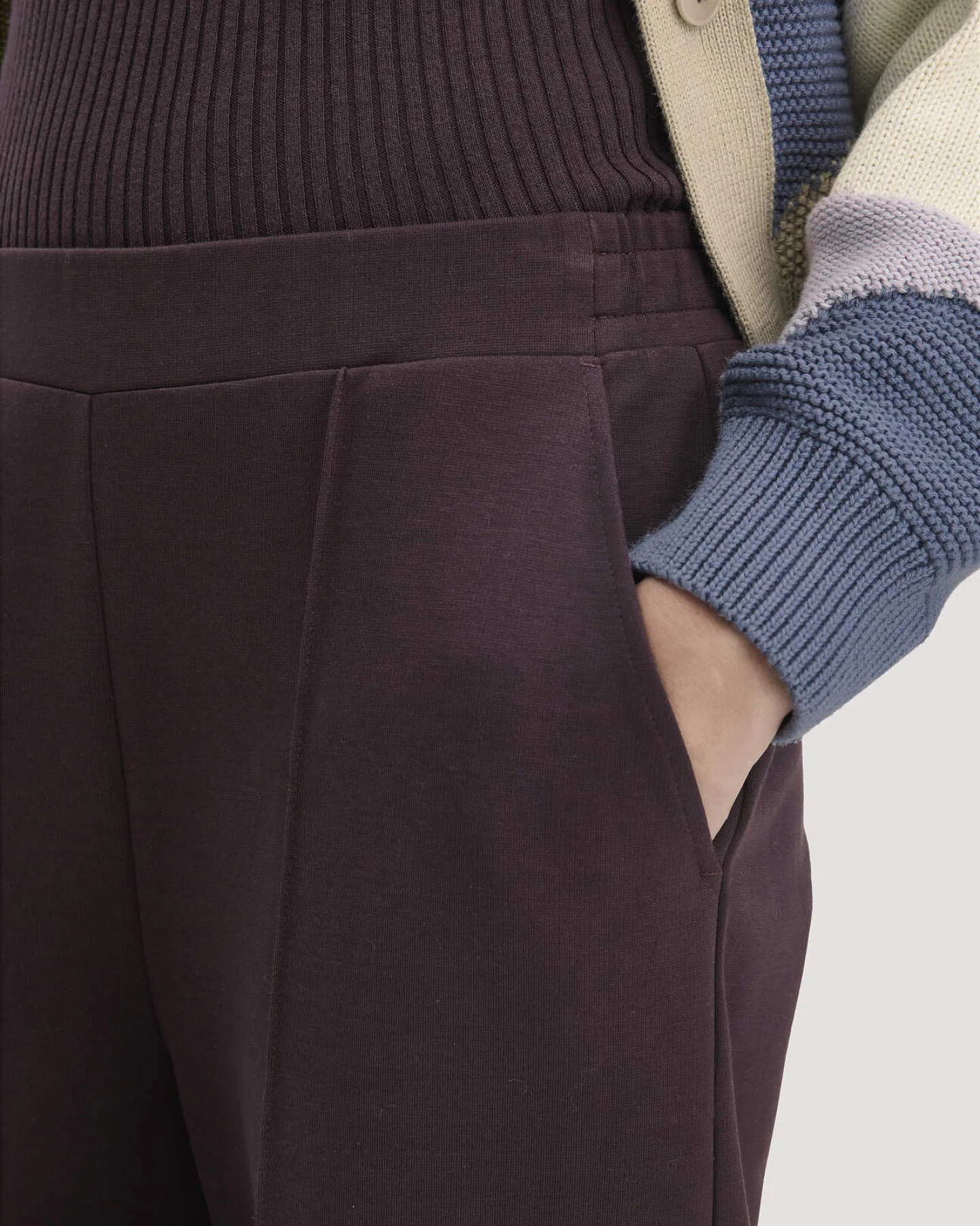 hessnatur Damen Jersey Hose Wide Leg Relaxed aus Bio-Baumwolle - braun - Größe 36 – Ansicht 3