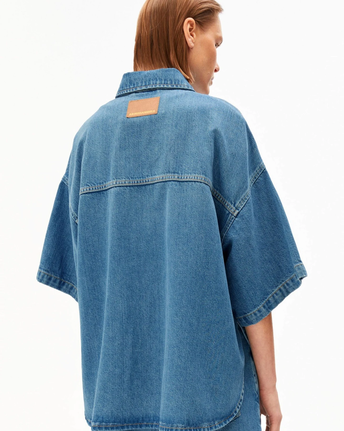 Bluse Denim Overshirt Blau – Ansicht 3