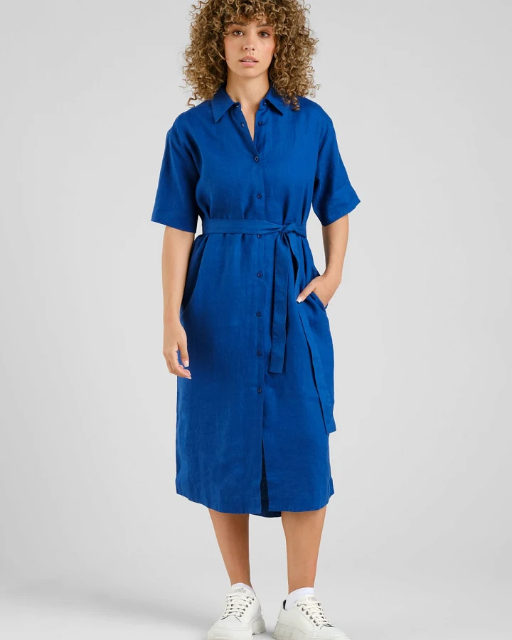 Kleid Ripa Linen Blau