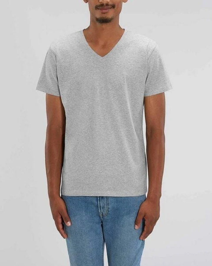 YTWOO Männer Bio T-Shirt mit V-Ausschnitt, versch. Farben meliert