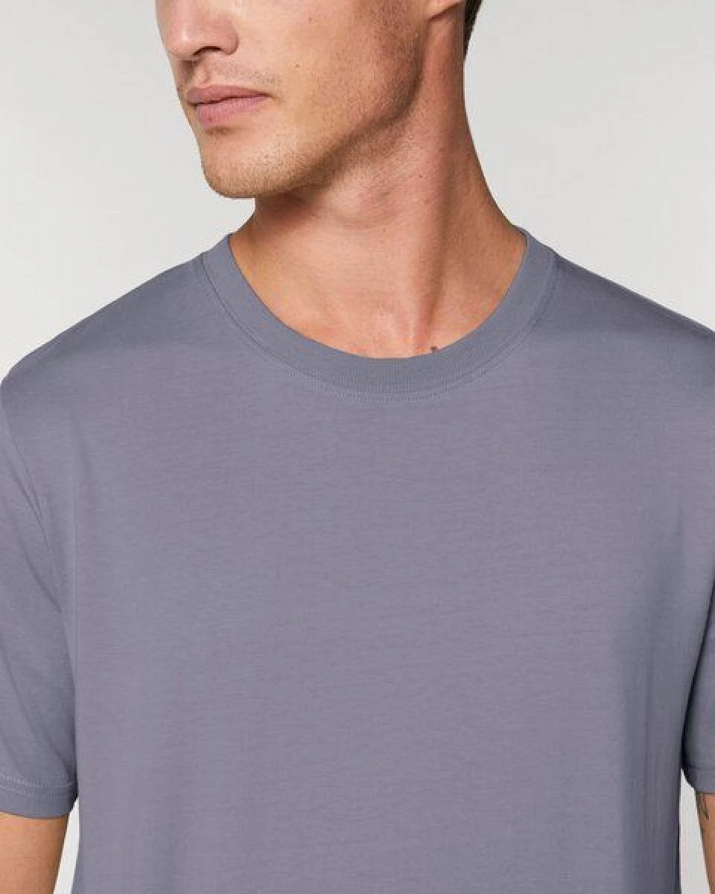 YTWOO Herren schweres Bio T-Shirt. Männer Premium Basic Shirt. Heavy Cotton – Ansicht 2