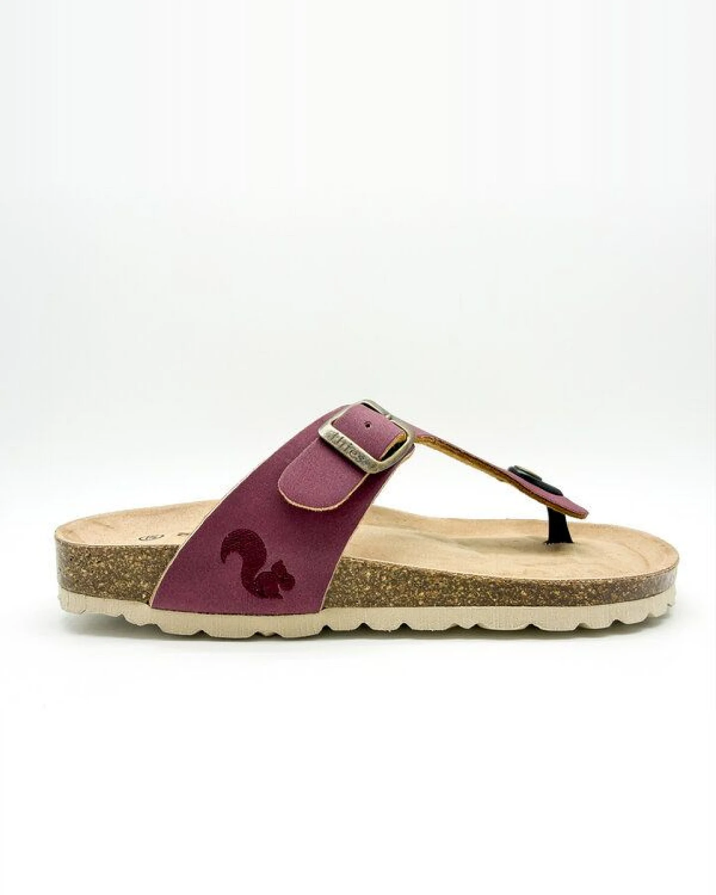 Vegane thies ® Eco Bio Thong Sandale aus rec. PET mit Kork-Tieffussbett – Ansicht 2