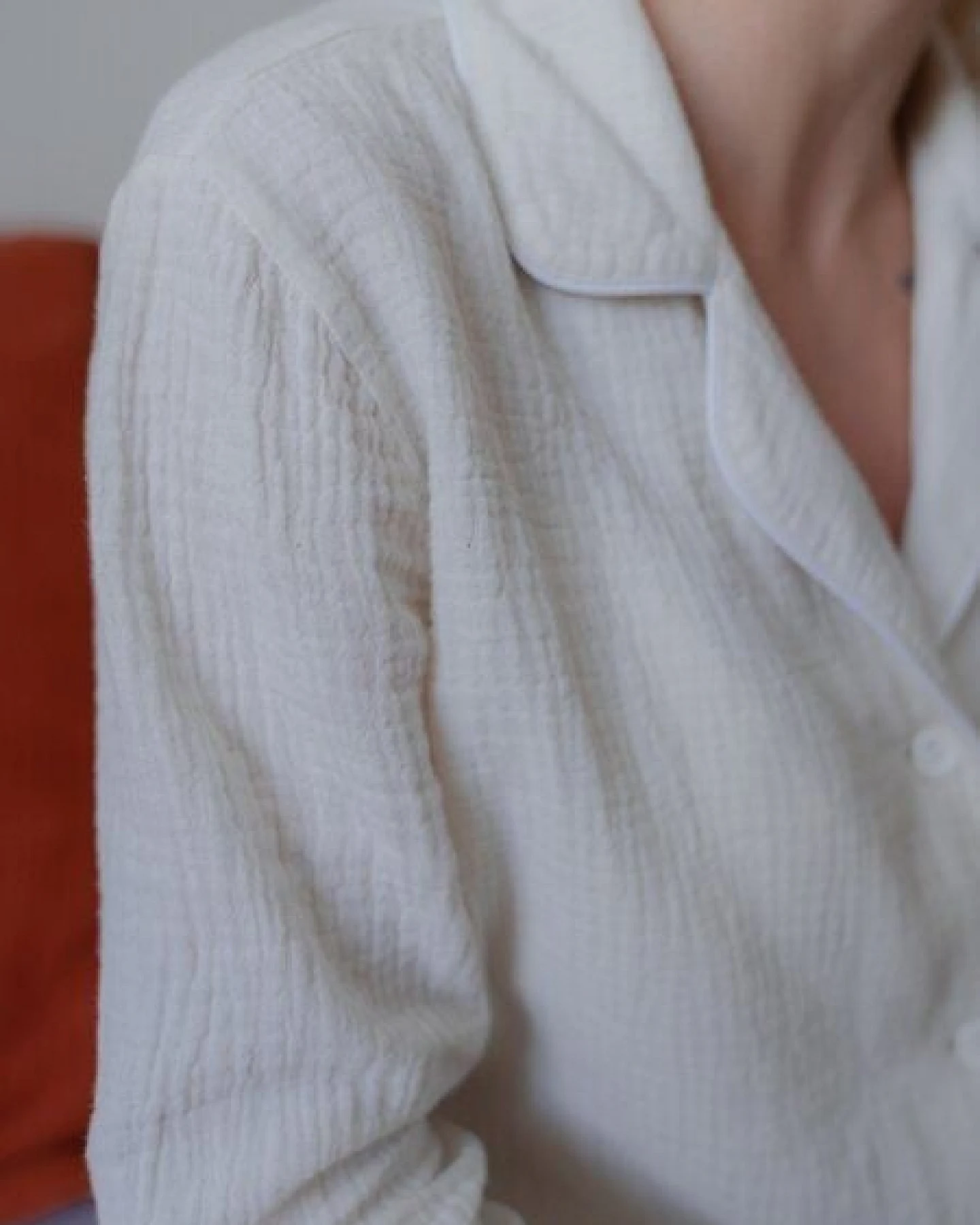 Hutch&Putch Musselin Pyjama Set 2-teilig Langarm Damen – Ansicht 4