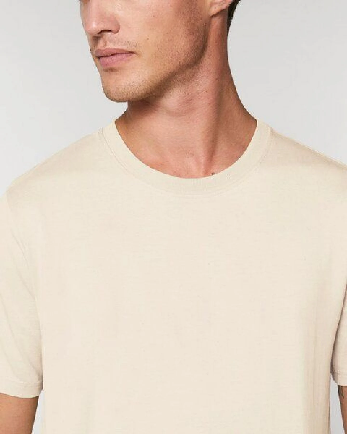YTWOO Herren schweres Bio T-Shirt. Männer Premium Basic Shirt. Heavy Cotton – Ansicht 2