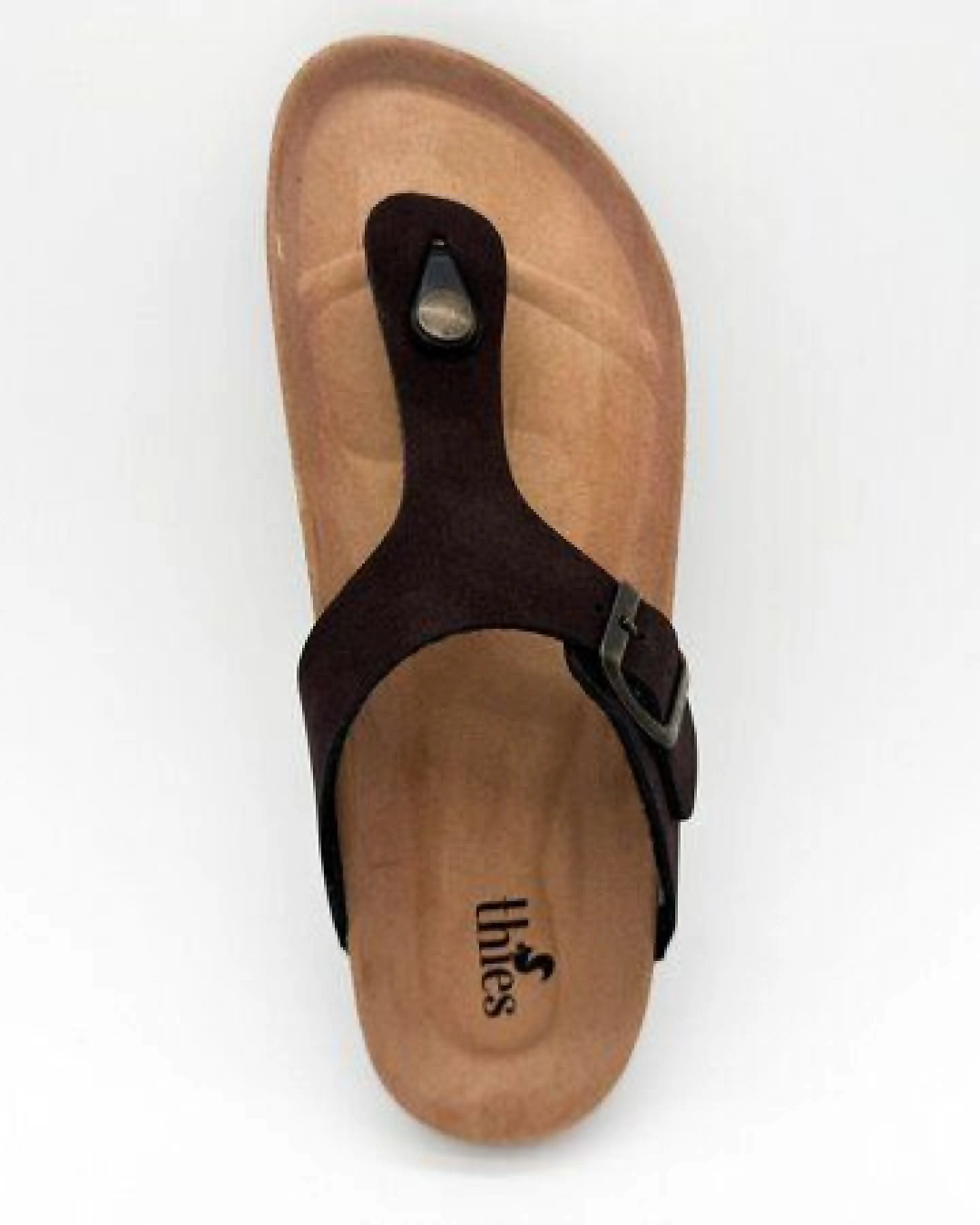 Vegane thies ® Eco Bio Thong Sandale aus rec. PET mit Kork-Tieffussbett MEN – Ansicht 2