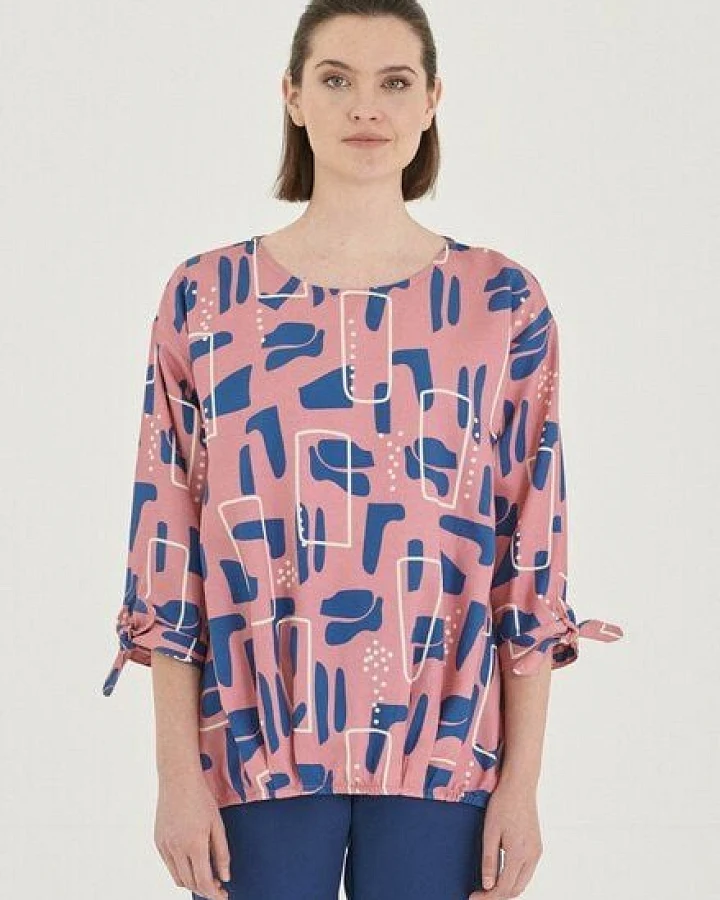 ORGANICATION 3/4-Arm Bluse aus TENCEL Lyocell mit Allover-Print