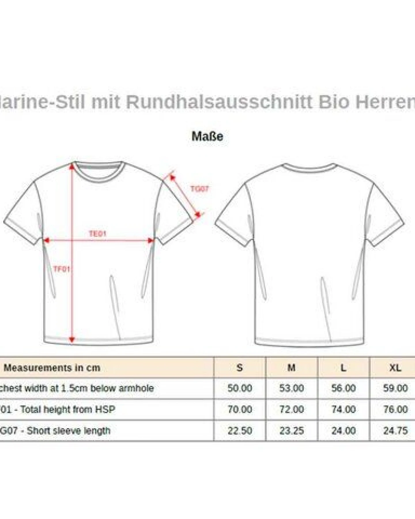 YTWOO Herren-T-Shirt mit Rundhalsausschnitt im Marine-Stil – Ansicht 4