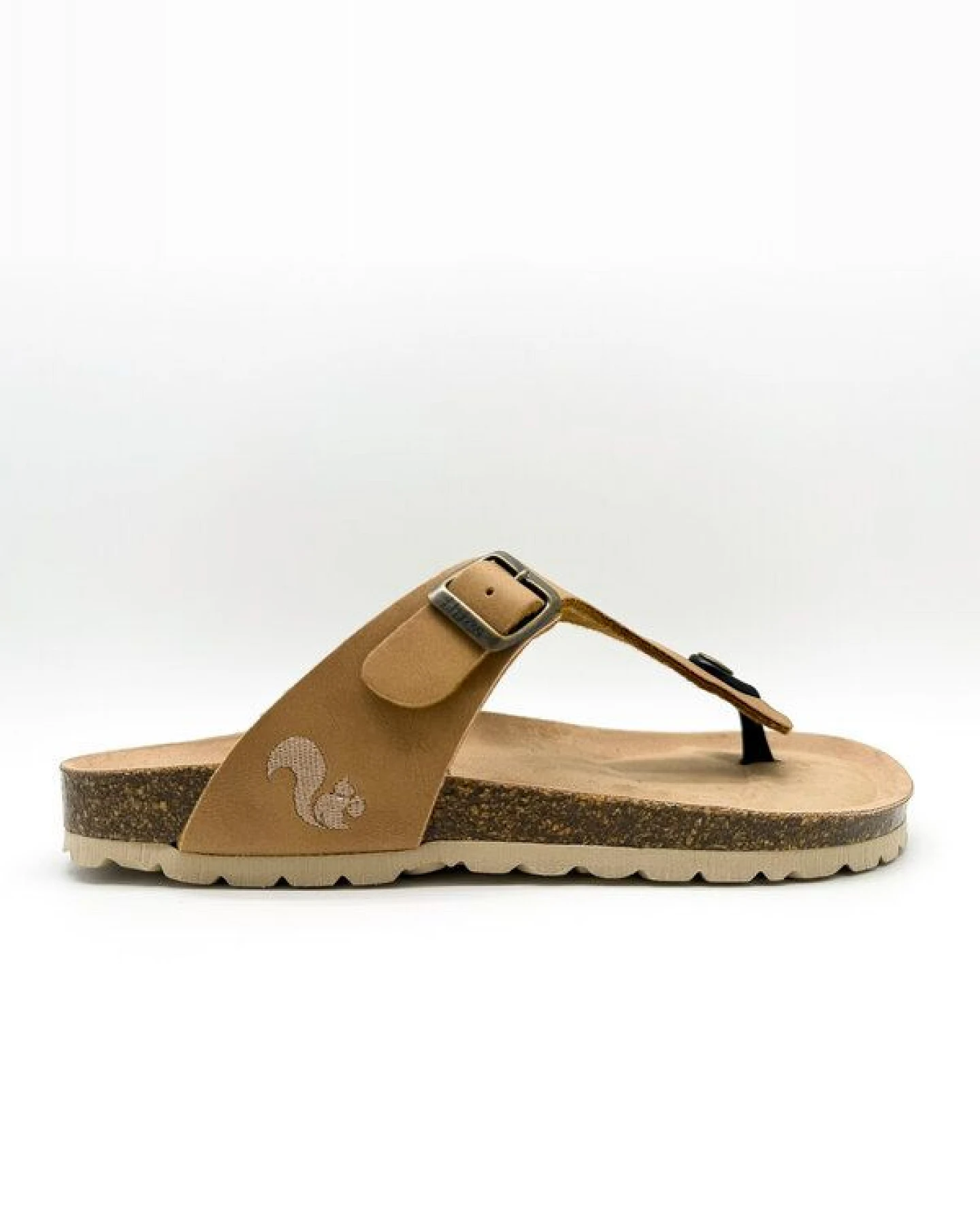 Vegane thies ® Eco Bio Thong Sandale aus rec. PET mit Kork-Tieffussbett – Ansicht 2