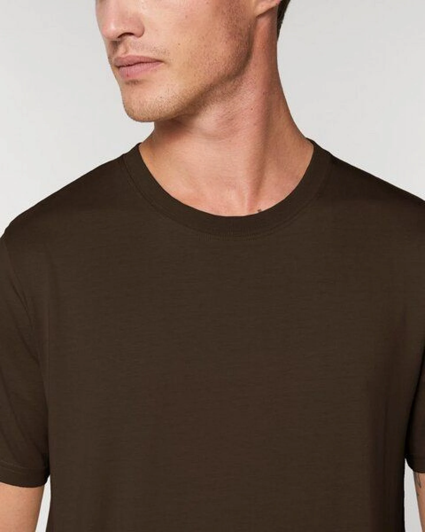 YTWOO Herren schweres Bio T-Shirt. Männer Premium Basic Shirt. Heavy Cotton – Ansicht 2