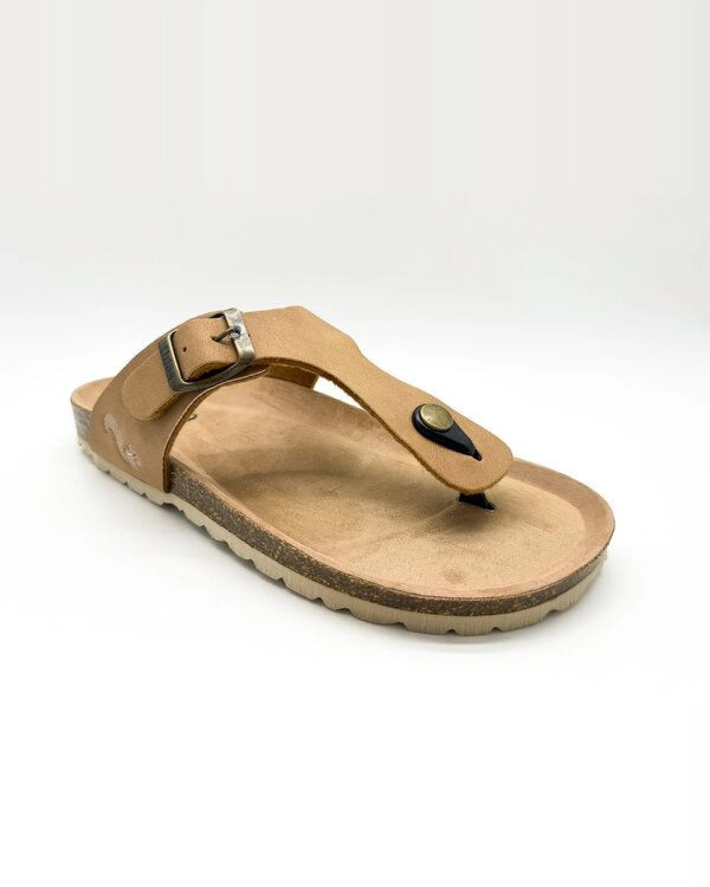 Vegane thies ® Eco Bio Thong Sandale aus rec. PET mit Kork-Tieffussbett MEN – Ansicht 3