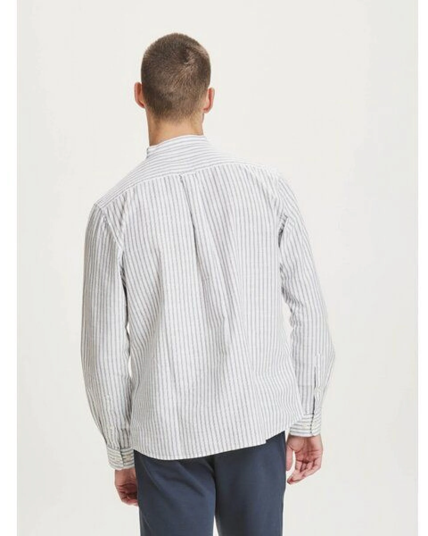 KnowledgeCotton Apparel Hemd STRIPED aus Bio-Baumwolle und Bio-Leinen – Ansicht 2