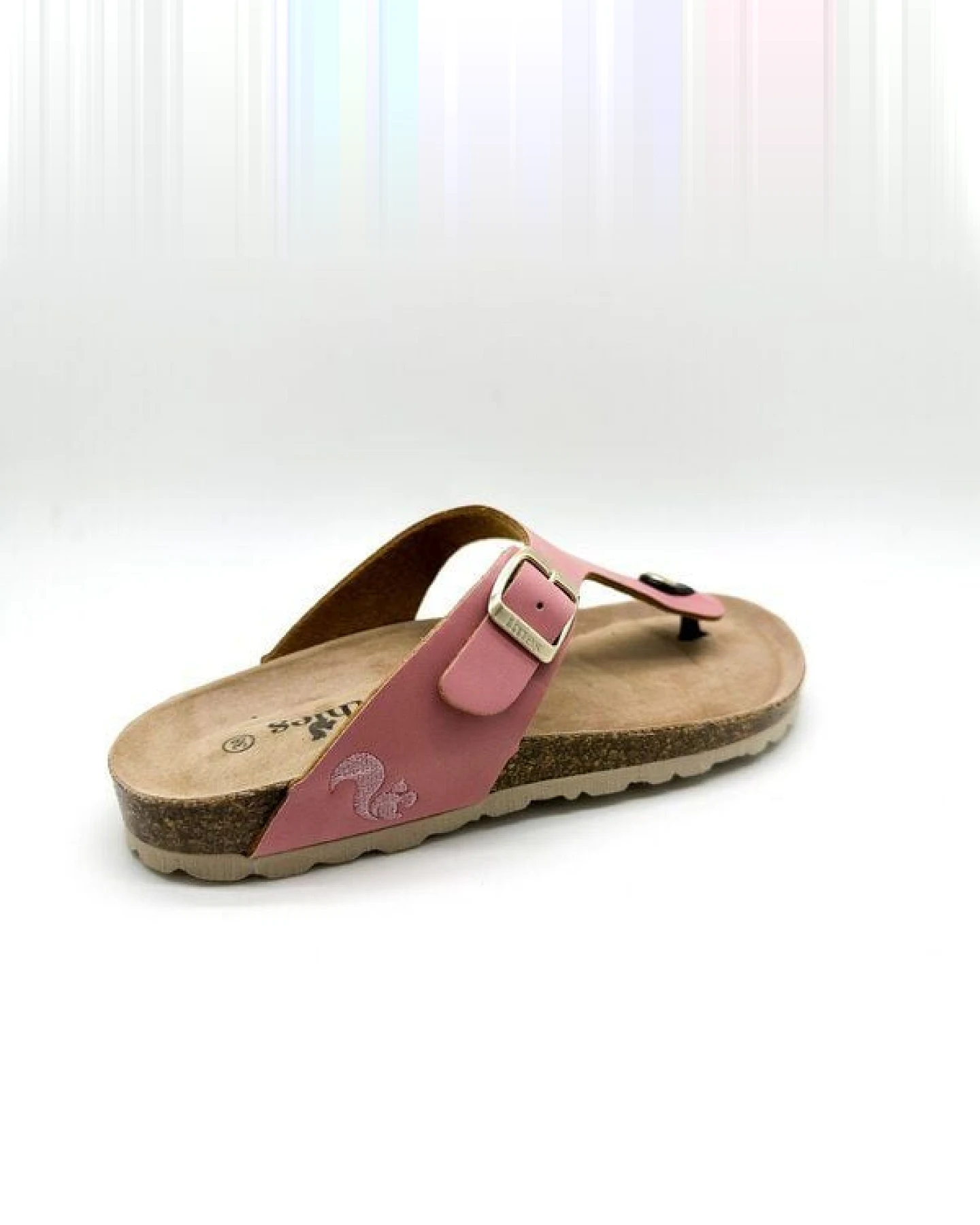 Vegane thies ® Eco Bio Thong Sandale aus rec. PET mit Kork-Tieffussbett – Ansicht 4