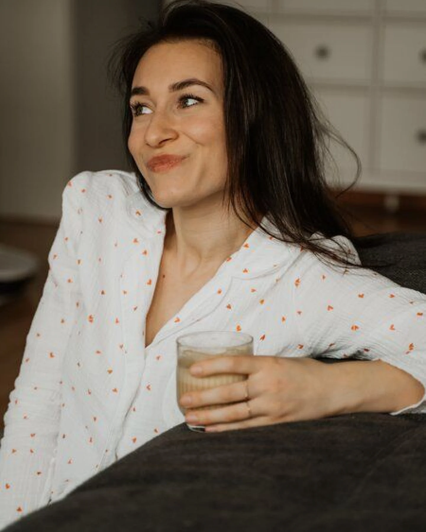 Hutch&Putch Musselin Pyjama Set 2-teilig Langarm Damen – Ansicht 2