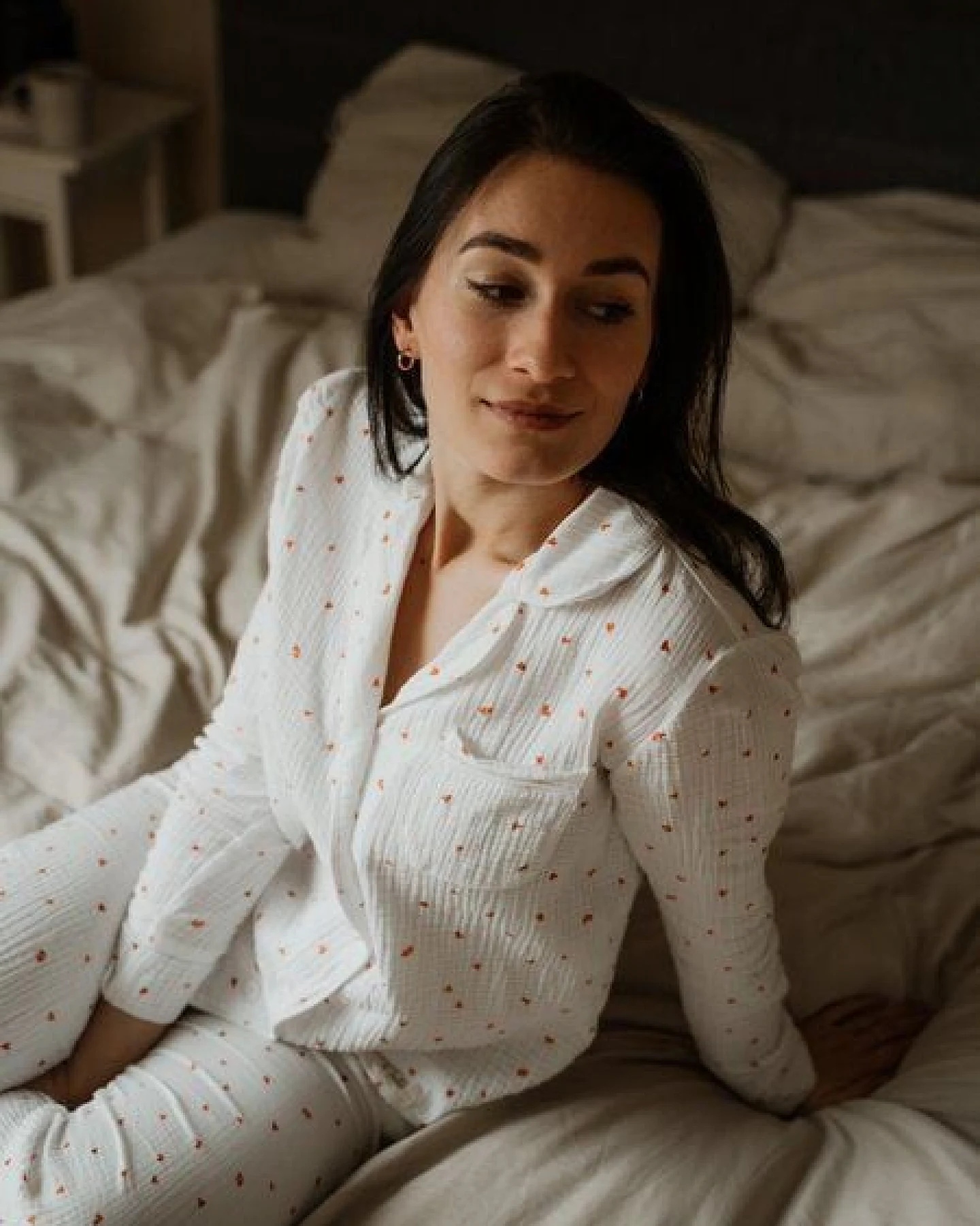 Hutch&Putch Musselin Pyjama Set 2-teilig Langarm Damen – Ansicht 3