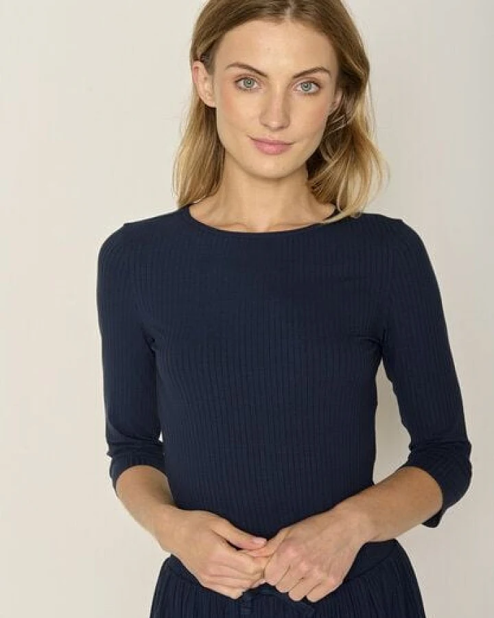 GREENBOMB Basic Refined - Sportliches Longsleeve aus LENZING TENCEL Mix / Fair & Vegan