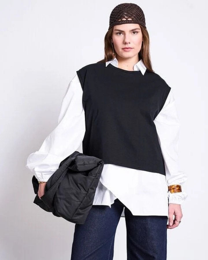 JAN N JUNE T-Shirt OVAR schwarz