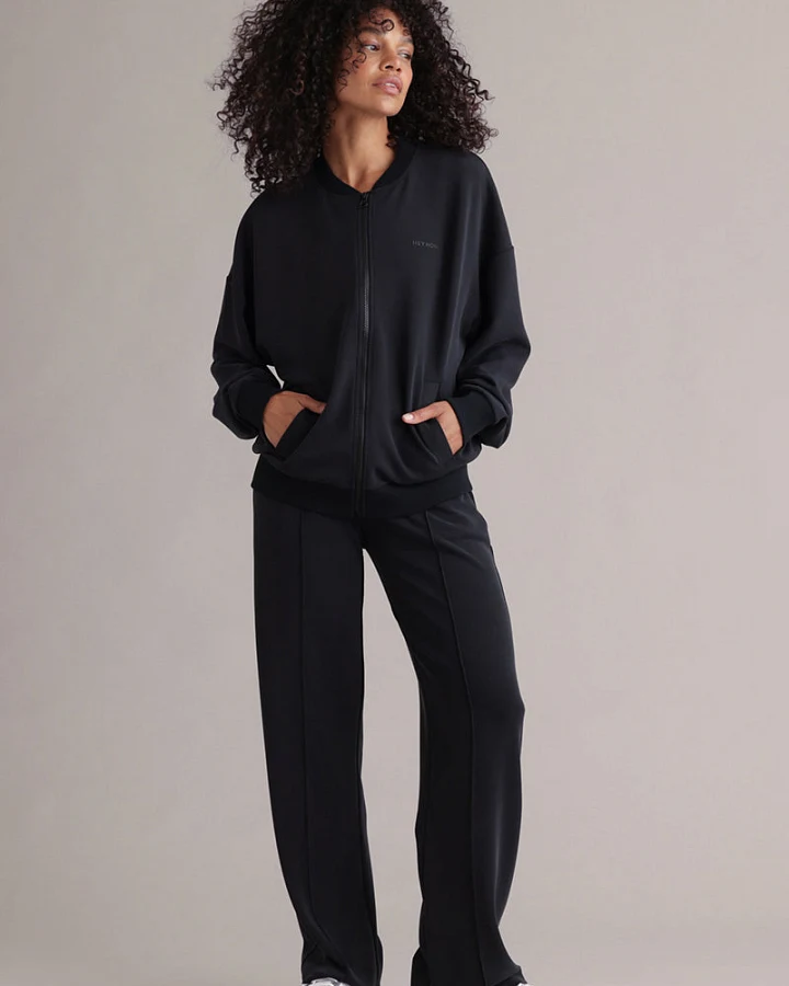 Hey Honey Lux Bomber Jacket Black M