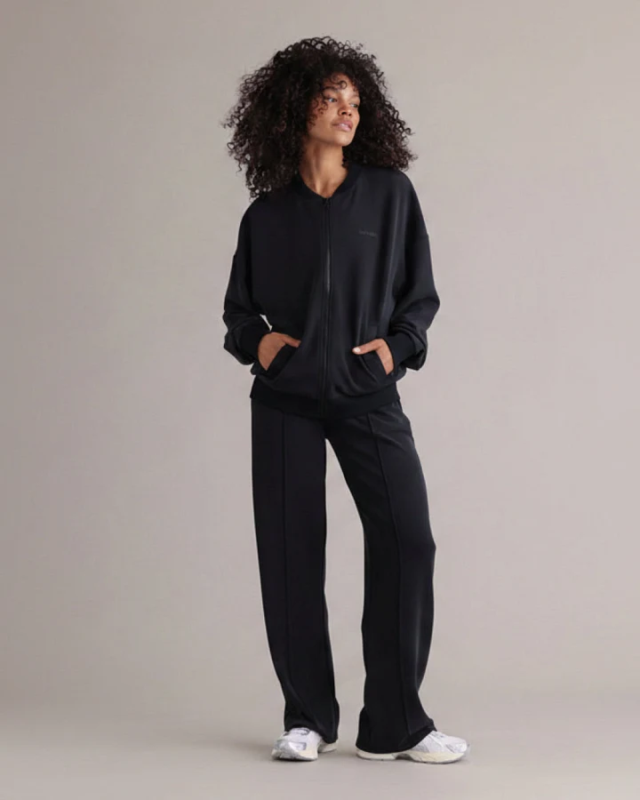 Hey Honey Lux Bomber Jacket Black M