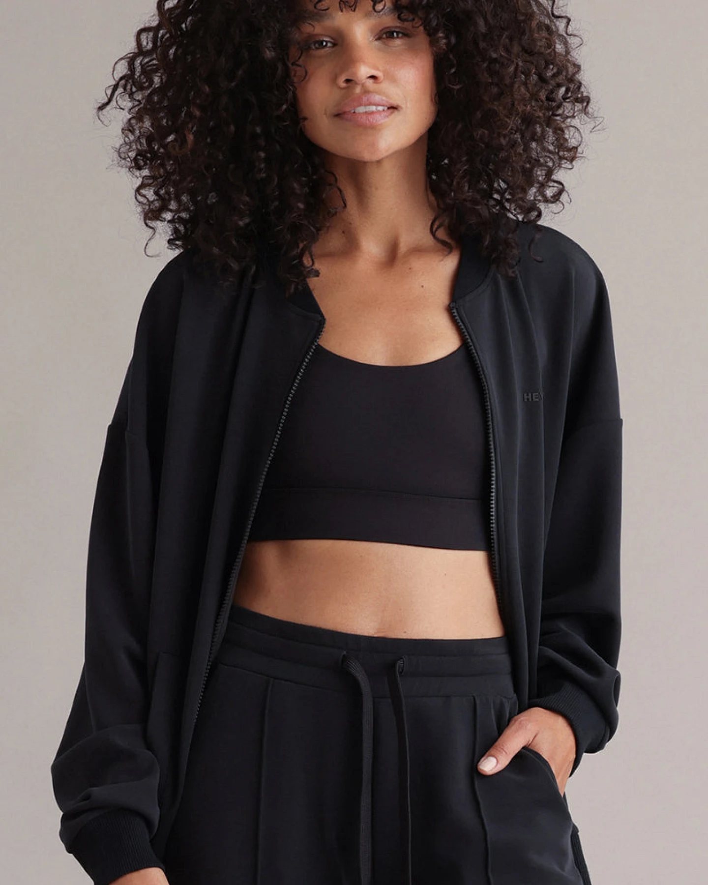Hey Honey Lux Bomber Jacket Black L – Ansicht 5