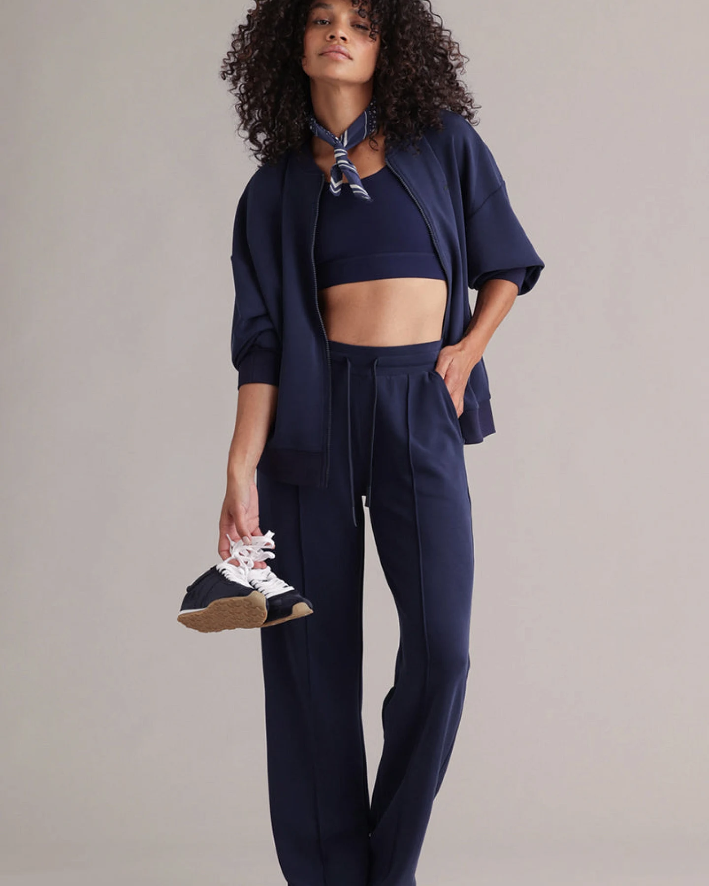 Hey Honey Lux Bomber Jacket Baritone Blue – Ansicht 5