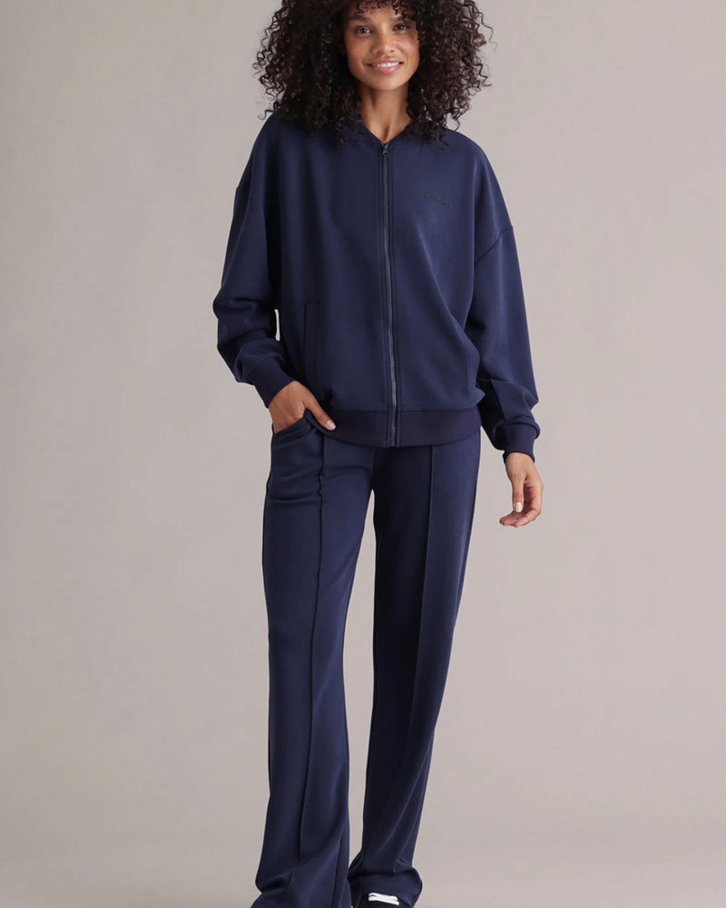 Hey Honey Lux Bomber Jacket Baritone Blue – Ansicht 8