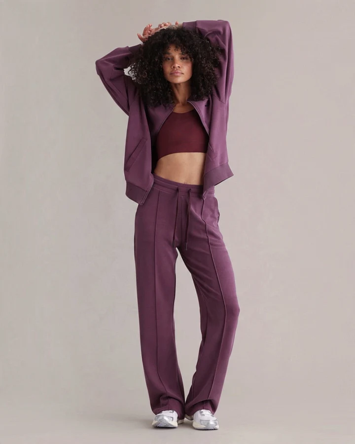 Hey Honey Lux Bomber Jacket - Italian Plum