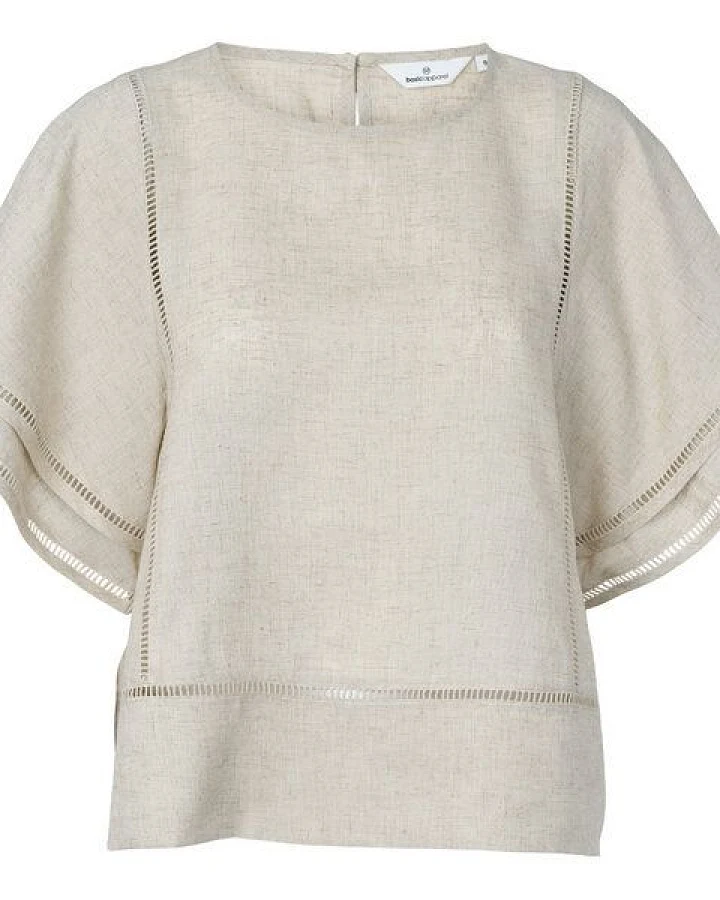 Basic Apparel Arina, Sommer-Bluse aus Leinen und Ecovero
