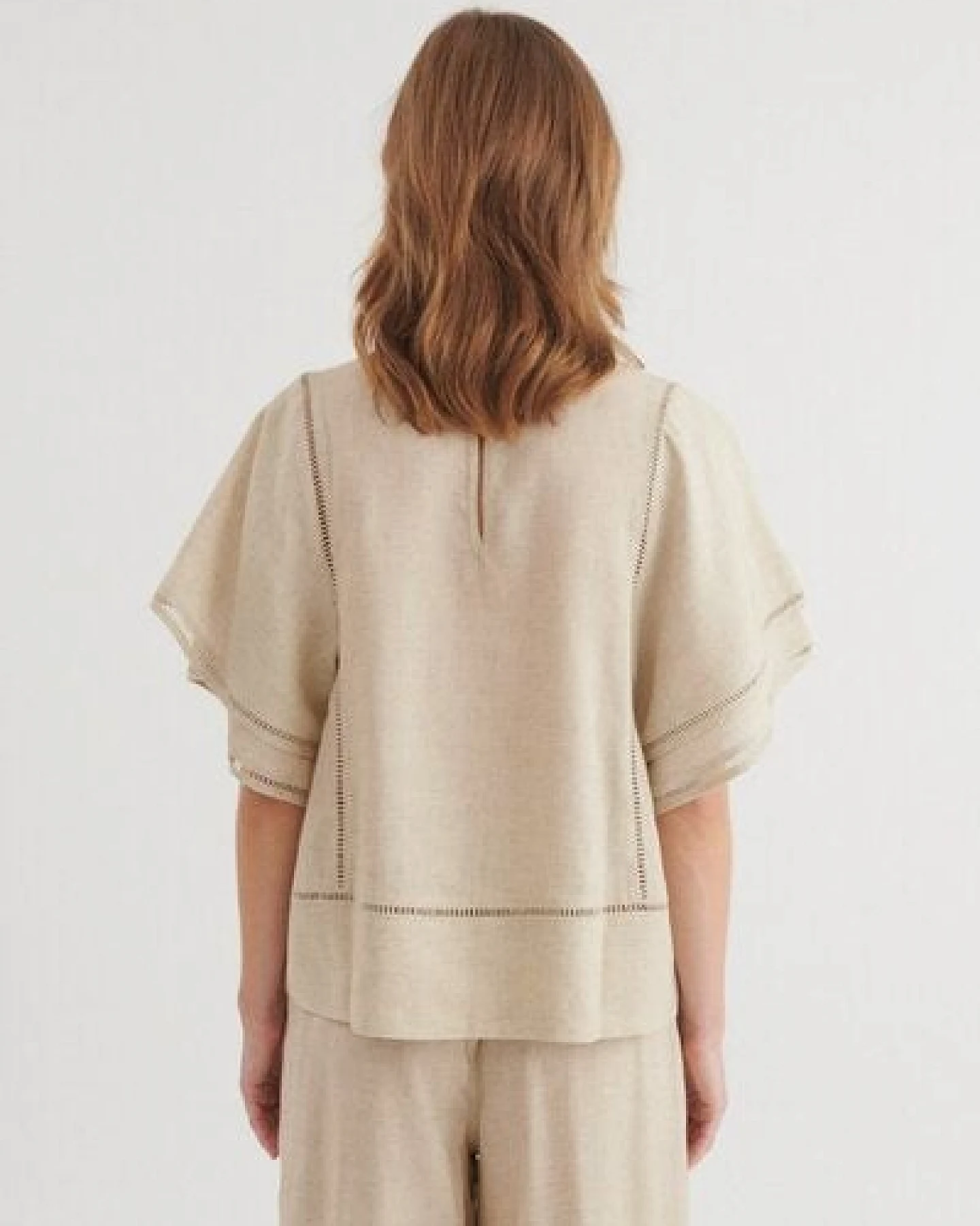 Basic Apparel Arina, Sommer-Bluse aus Leinen und Ecovero – Ansicht 4