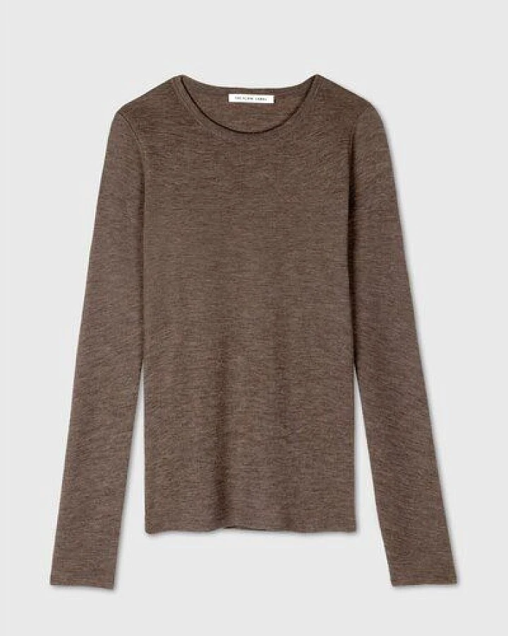 The Slow Label Langarm-Shirt aus Merinowolle