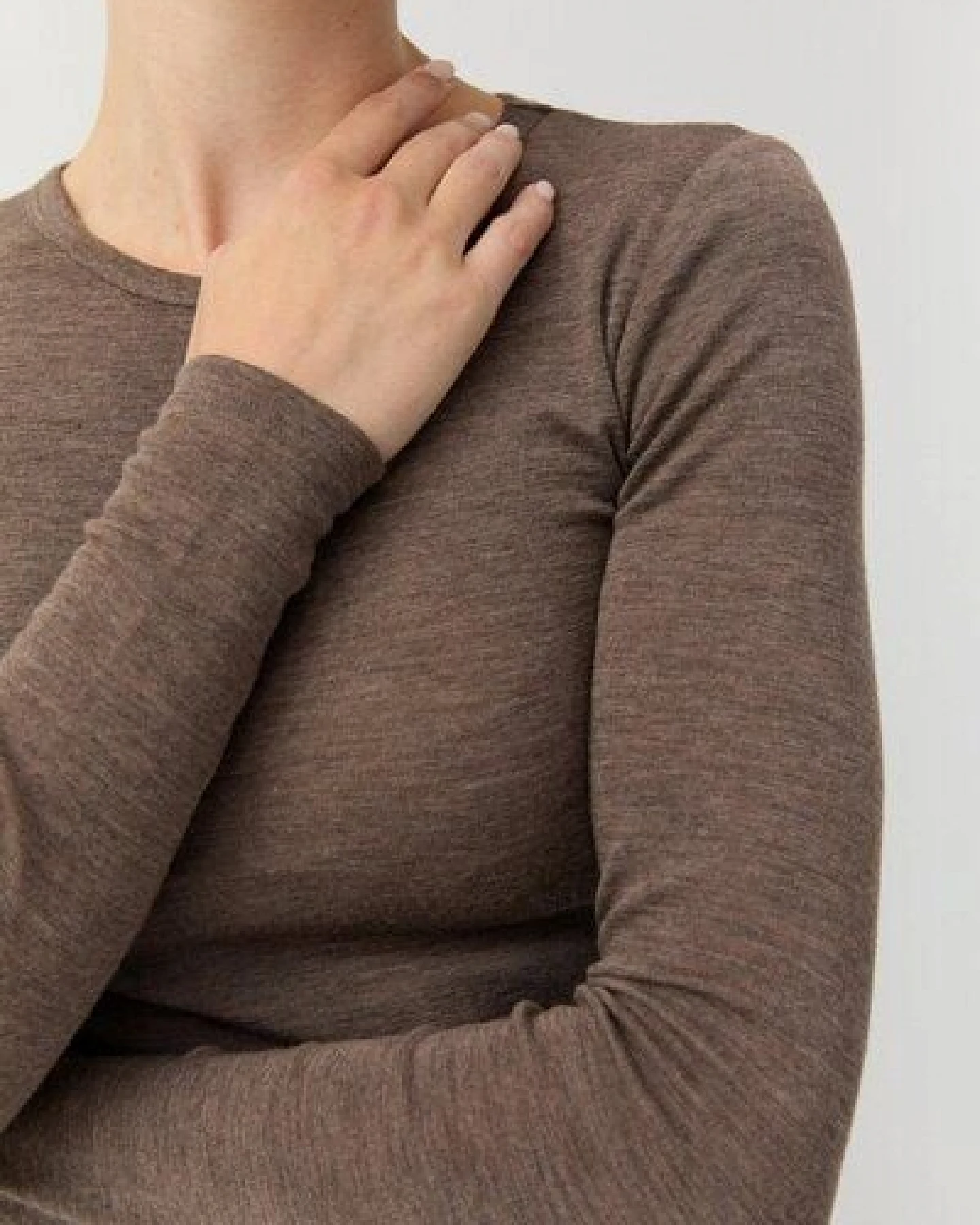 The Slow Label Langarm-Shirt aus Merinowolle – Ansicht 3
