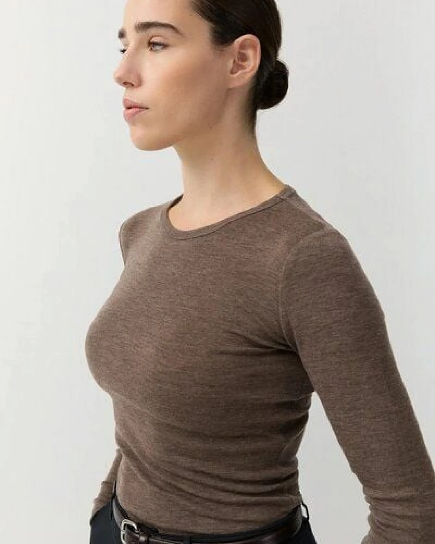 The Slow Label Langarm-Shirt aus Merinowolle – Ansicht 4